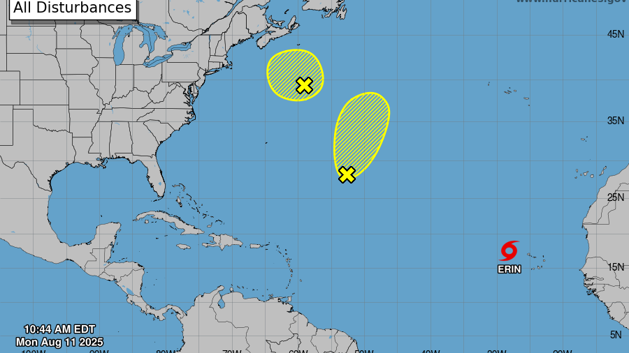 Tropical Storm Erin forms in the Atlantic, may become first major hurricane of 2025 season